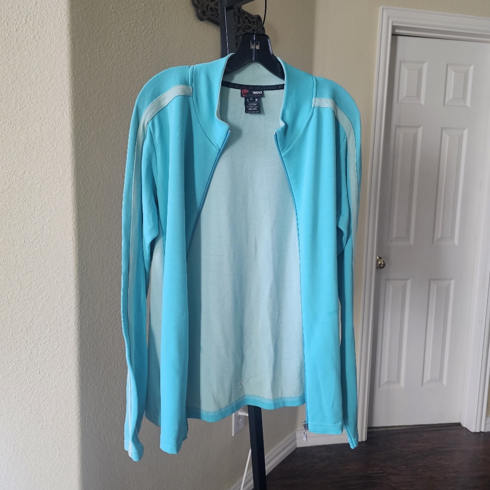 Versace Sport Turquoise Full-Zip Jacket XL - Picture 6 of 12